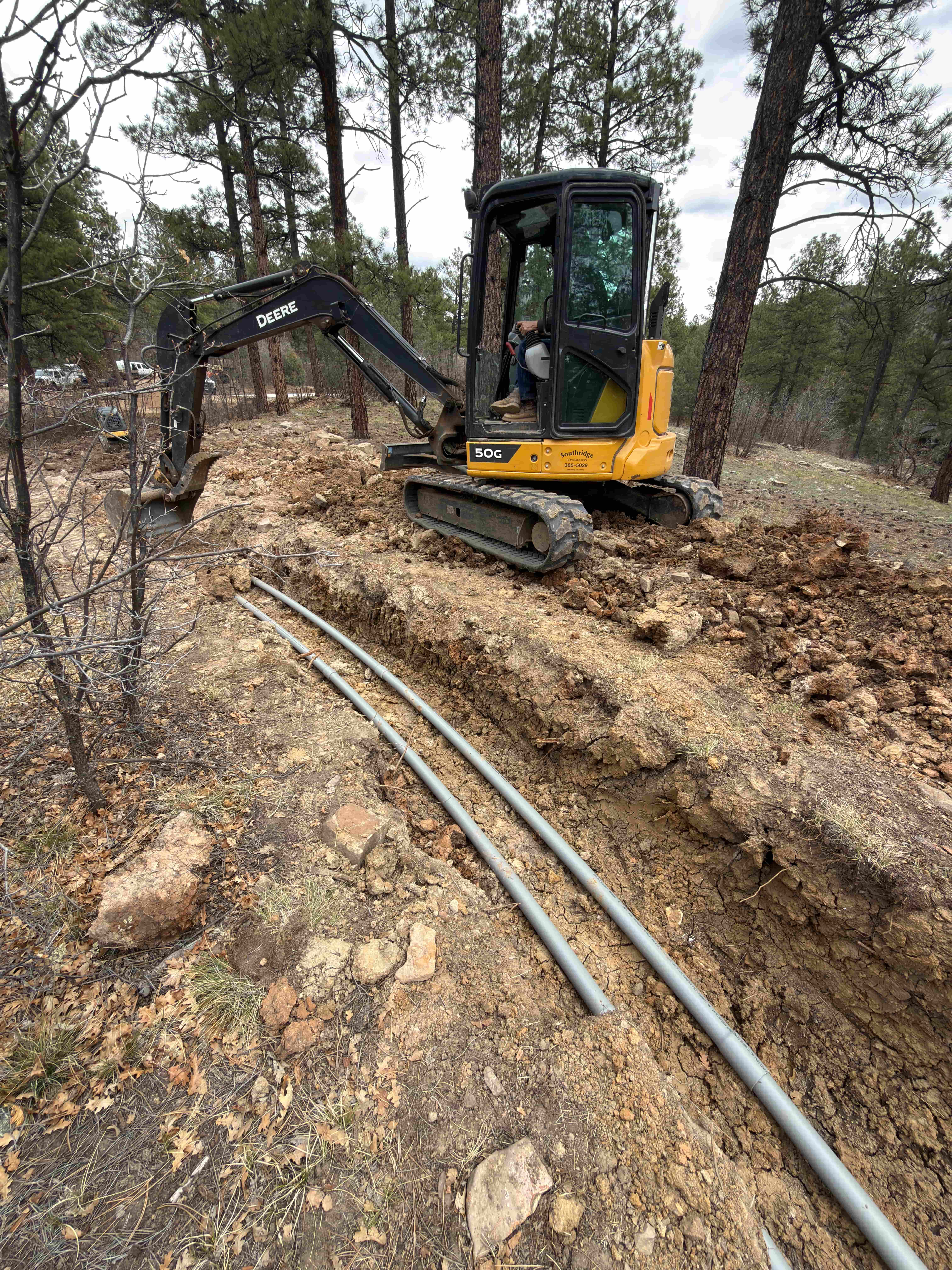 Trenching utility ditch